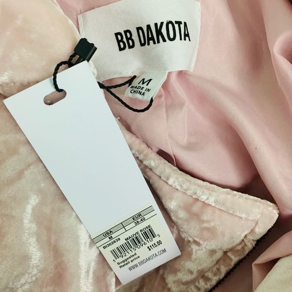 New BB Dakota Velvet Jacket Medium - Picture 4 of 7